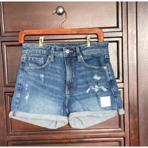 Old Navy O.G. High Rise Jean Shorts Distressed NWOTS High Waist